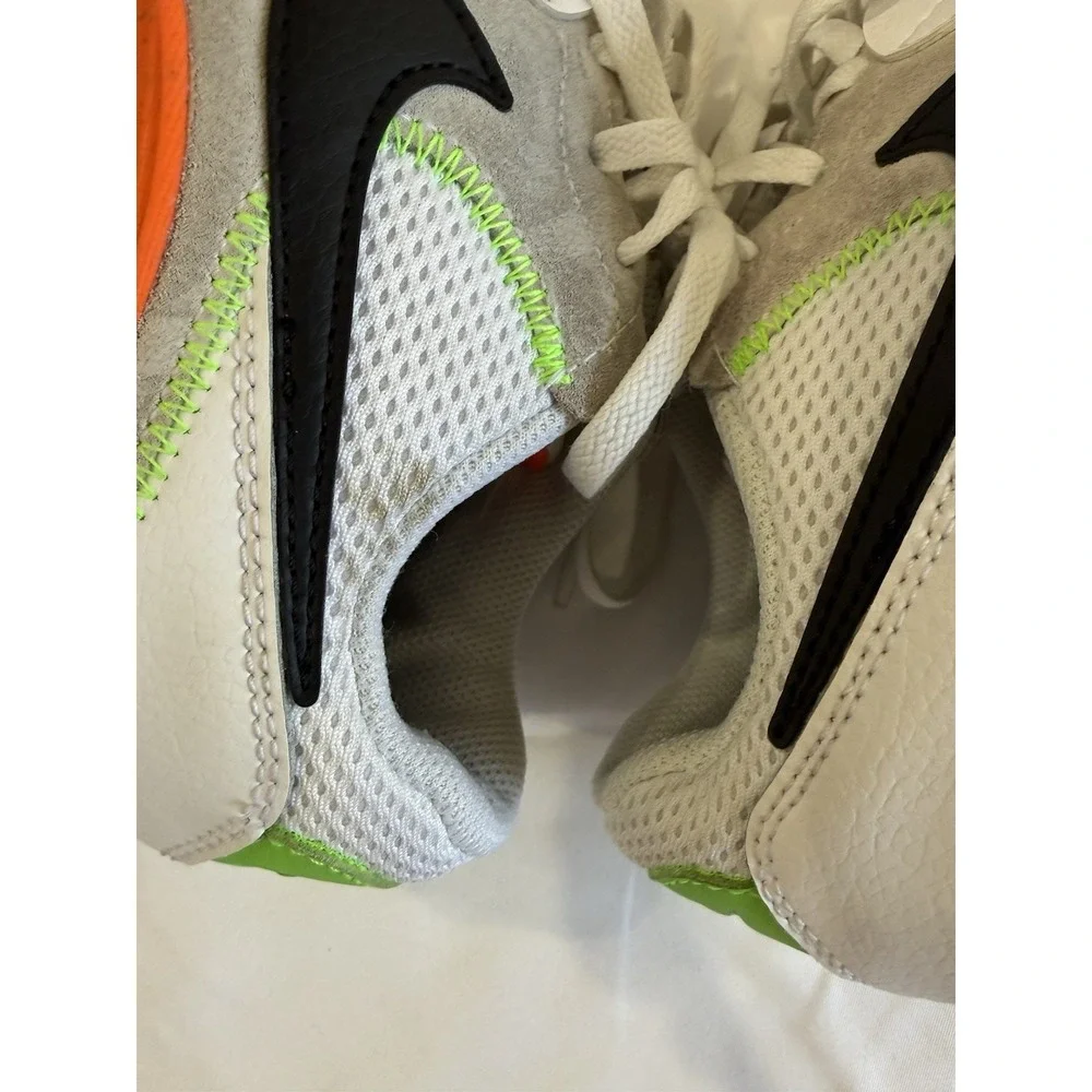 Nike Air Max Youth Size 6.5Y White Black Orange Green Running Sneakers Shoes